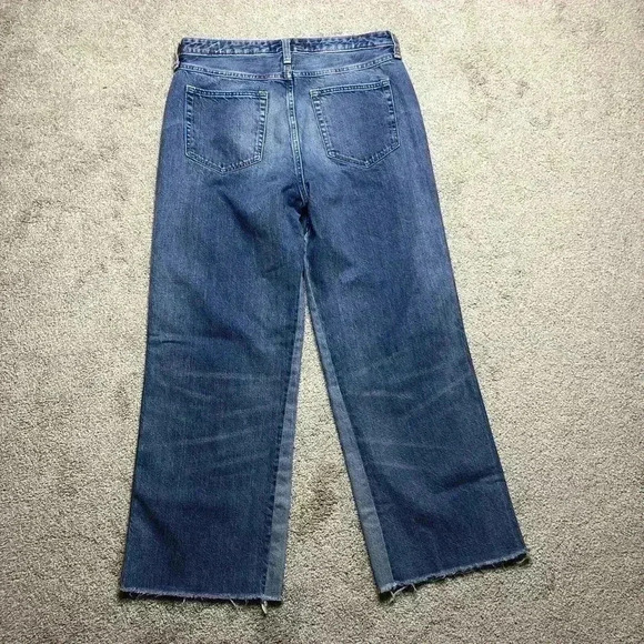 Abercrombie Fitch Jeans Wide Leg High Rise Blue Color Signature - Picture 11 of 12